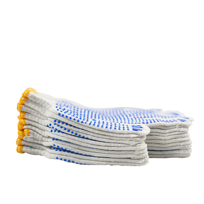 

RAYENR labor insurance gloves thick wear-resistant rubber gloves non-slip glue cotton gloves work site work gloves men&women 5 NR0037
