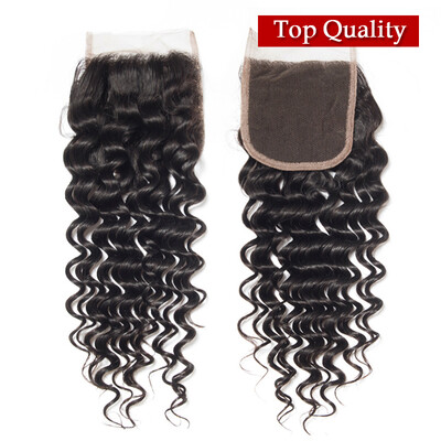 

Nami Hair Best Quality 4x4 Lace Closure Chinese Virgin Hair Deep Wave Free Part Human Hair Closure