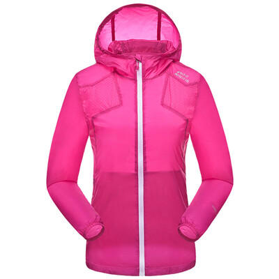 

Elmont ALPINT MOUNTAIN skin clothing couple models men and women light breathable shade skin windbreaker tear-resistant hooded one skin coat 640-104 rose red XL