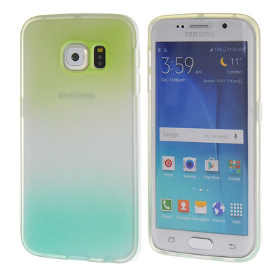 

MOONCASE Galsxy S6 Edge случай Радуга Гибкая Прочный силиконовый гель ТПУ Дело Чехол тонкий / A02