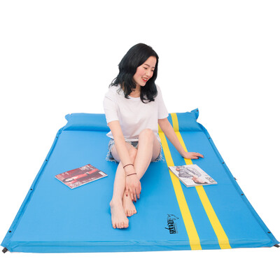 

Wolf walker automatic inflatable cushion outdoor tent sleeping mat moisture pad widened thick double air cushion camping camping inflatable bed LXZ-4023 blue