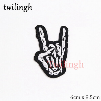 

twilingh 1pc Musical Instrument Rock&Roll Iron On Embroidered Clothes Patches For Clothing