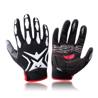 

Meissenlan bicycle riding gloves for men&women spring&summer long finger can touch the screen mountain bike gloves road all refers to riding equipment top crown long finger black&white
