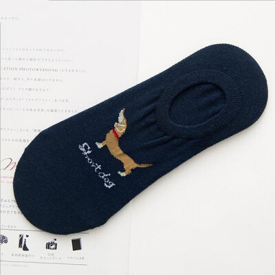 

Summer Men Casual Cotton Socks Cartoon Animal Invisible Socks