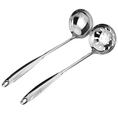

Jingdong Supermarket Fakman Fackelmann hollow insulation handle hot pot soup spoon 2 sets of colander