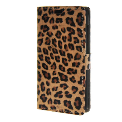 

MOONCASE Leather Leopard Style Card Slot Wallet Bracket Back чехол для Huawei Y625 Leopard