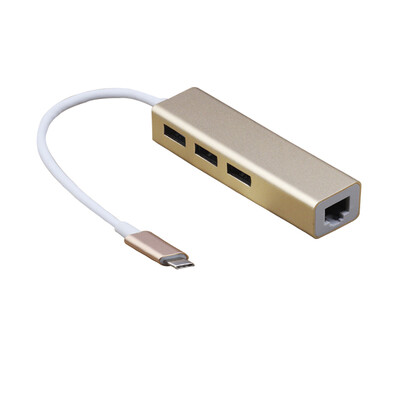 

Type C Hub USB Hub with Type-c Port to Network Wire Port&3 USB 30 Port Fast Transfer Data Charging etc