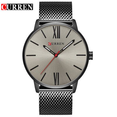 

CURREN Brand 2017 tops Simple Minimalism Luxury Quartz Wristwatches for men mens black gold stainless steel watch 8238