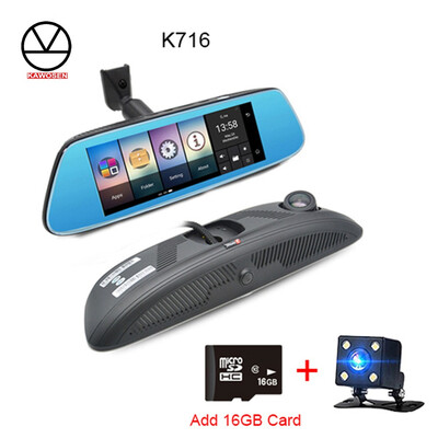 

KAWOSEN K716 Car Mirror Video 8" 4G DVR Camera Android 51 with GPS DVRs Automobile Recorder Rear view Mirror Camera Dash Cam