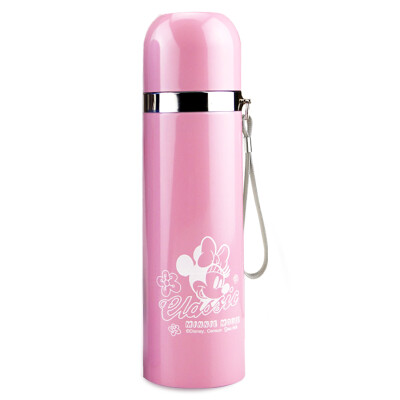 

【Jingdong Supermarket】 Disney Insulation Cup Male Ladies Fun Bullet Warriors Stainless Steel Students Children's Portable Water Cups 500ML Pink