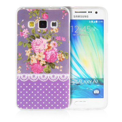 

MOONCASE Flowers Soft Flexible Silicone Gel TPU Skin Shell Back Case Cover for Samsung Galaxy A3