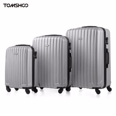 

20&quot24&quot28&quot Hard Shell TOMSHOO Fashion 3 Piece Luggage Set Carry-on Suitcase ABS Trolley Combination Lock 4 Wheel