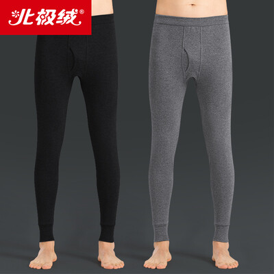 

Arctic velvet mens underwear warm autumn trousers cotton autumn&winter cotton trousers mens trousers foundation bottoming black L