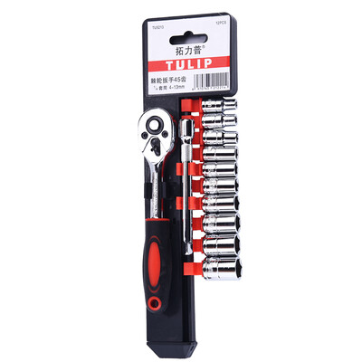 

Top pull 14 ratchet socket wrench 12 piece set multi-function hex wrench quick wrench casing repair repair tools 4-13mm TU5213