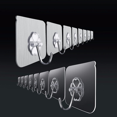 

Cntomlv Strong Transparent Suction No Trace Cup Sucker Wall Hooks Hanger For Kitchen Bathroom