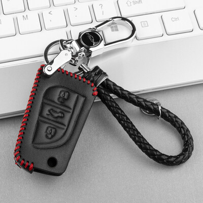 

Huashi Toyota Corolla key case Toyota Camry Carlo La Reling Reitz key case buckle set Toyota car modification D section - three key folding - black red line