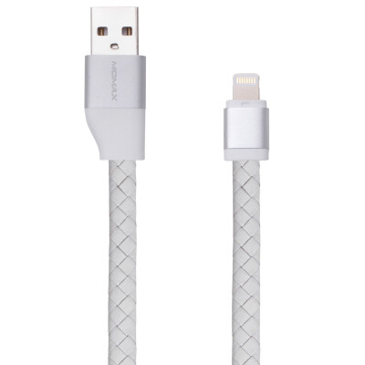 

MOMAX MOMAX MFi certified Apple data cable charging line leather weaving 1 m white support iphone5 / 6s / 7Plus / SE / ipad air mini