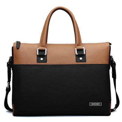 

Hershey (herder) HD32-3 men business briefcase business casual handbag shoulder Messenger bag black brown