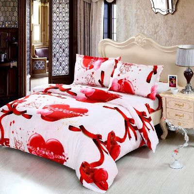 

Love Heart Angle Pattern 4Pcs 3D Printed Bedding Set Bedclothes Home Textiles Quilt Cover Bed Sheet 2 Pillowcases