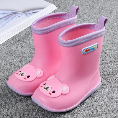 

Banzheni childrens rain boots baby rain boots boys&girls four seasons rubber shoes childrens non-slip water shoes childrens shoes small yellow bear 26 ya