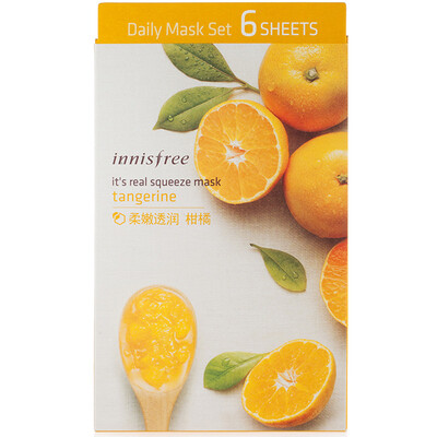 

Innisfree) really fresh moisturizing mask - citrus 20ml * 6 (moisturizing moisturizing sleep skin care products
