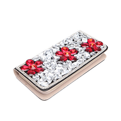 

2016 New fashion women PU leather wallet female long crocodile pattern purse luxury diamond clutch bag high-grade handbags