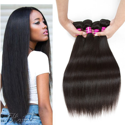 

​Glary Virgin Hair Mongolian Straight Hair 4 Bundles Straight Hair Weave 100 Unprocessed Human Hair Extensions Natural Color