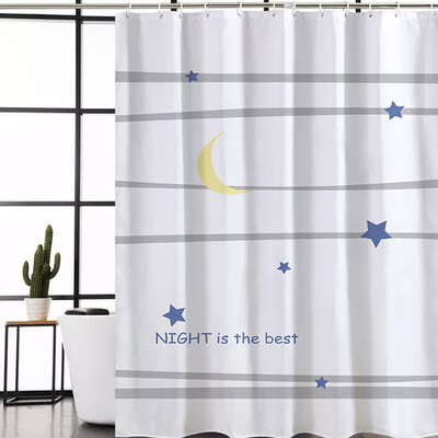 

Mercure guest Nordic polyester thickening shower curtain clear sky 180200CM lead waterproof&mildew impervious machine shower curtain hotel bathroom curtain waterproof partition curtain