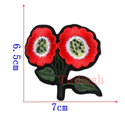 

1 pcslot Brand Embroidered Patches Big Red Rose Sequin Patch Iron On Fabric Badge Sew On Clothes Appliques DIY Wedding Stickers