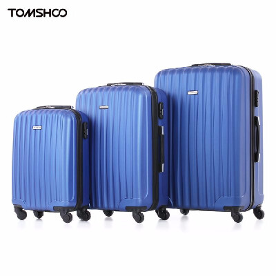 

20&quot24&quot28&quot Hard Shell TOMSHOO Fashion 3 Piece Luggage Set Carry-on Suitcase ABS Trolley Combination Lock 4 Wheel