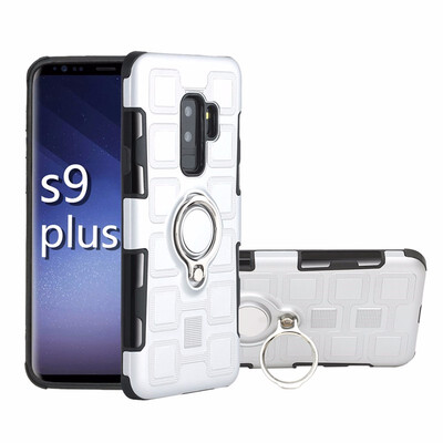 

SHS Phone Case For Samsung Galaxy S9S9 PlusJ5 2017 USJ7 2017 US Luxury Armor Ring Bracket Silicon TPU Lattice texture