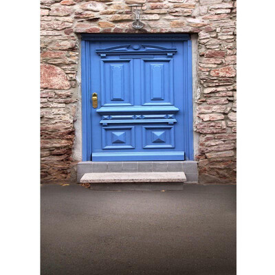 

Blue Door Photo Backdrop 57FT Vinyl Fabric Cloth Digital Printing Photo Background s-720