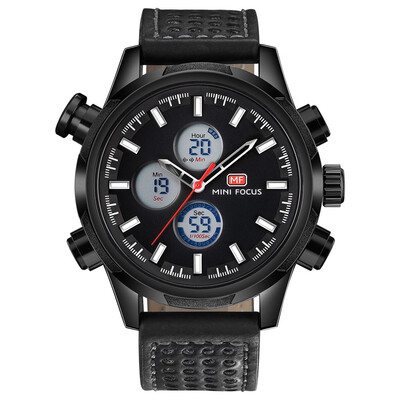 

BOFUTE Male Watches Sports Watch Double Movement Dual Mode Waterproof Genuine Leather Strap 0066G