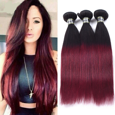 

Amazing Star Peruvian Virgin Hair Straight Hair 3 Bundles Unprecessed Ombre Human Hair Extensions Can Be Permed&Styled T1B99j