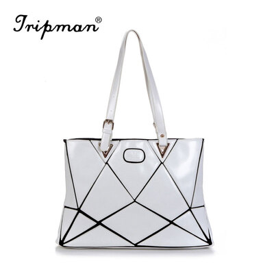 

Tripman 2016 New Fashion Women Handbags Hit Color Women Shoulder Bag Large Capacity Casual Tote Black White