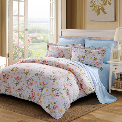 

Sleeping Bone somerelle imported cotton four-piece combed cotton printed cotton bedding package - Ji Na 220 240cm