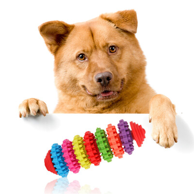 

mymei Durable Rubber Pet Dog Puppy Cat Dental Teething Healthy Teeth Gums Chew Toy