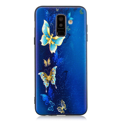 

Samsung Galaxy A6 Plus 2018 Case Embossed Soft TPU Shockproof Print Protective Cover