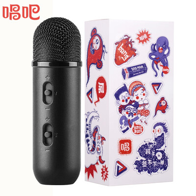 

Sing Cap Capsule Microphone Anniversary Limited Edition Black Mobile Computer Microphone Quick Hand Shake National karaoke General Anchor Live Microphone Apple Android Capacitor