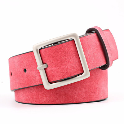 

Women Fashion And Leisure Popular And Retro Square buckle PU Youth Belt