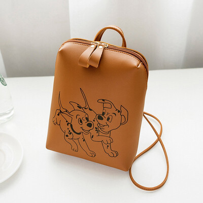 

2018 New Handheld Pu Leather Small Double Shoulder Bag Woman Bag Mobile Phone Change Gift Single Shoulder Oblique Satchel