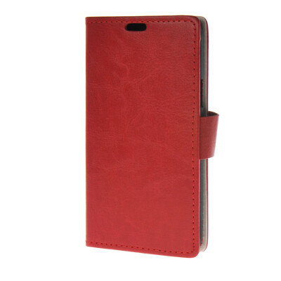 

MOONCASE Leather Side Flip Wallet Card Holder Stand Shell Pouch ЧЕХОЛ ДЛЯ Samsung Galaxy Grand Max G720NO Red