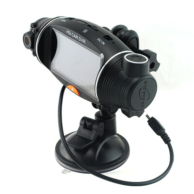 

New Free ShippingDual Lens in Car Camera Video Register Recorder DVR CAM G-sensor GPS Logger