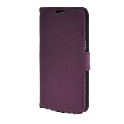 

MOONCASE High quality Leather Side Flip Card Slot Pouch Stand Shell Back Case Cover for Samsung Galaxy Grand 2 G7106 Purple