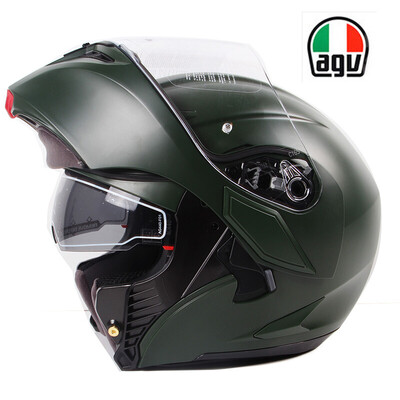 

AGV helmet COMPACT summer wide angle ventilation breathable face helmet running helmet Italy locomotive racing helmet helmet extinction army green MATT MILITARY GREEN XL