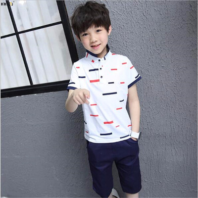 

Kids Tracksuits Set Boy T Shirt & Pants Print Cotton Short Sleeve Summer Sports Suits Boys Clothing 5 6 7 8 9 10 11 12 Years