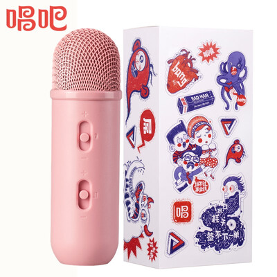 

Singing Capsule Microphone Anniversary Limited Edition Pink Mobile Computer Microphone Quick Handshake National karaoke General Anchor Live Microphone Apple Android Capacitor