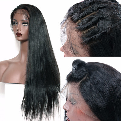 

9A Lace Front Human Hair Wigs Straight Brazilian Virgin Hair Wigs with Baby Hair Glueless 150 Density Lace Wigs for Women10-26"