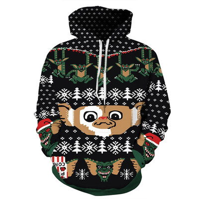 

QYDM0241Mens Hoodie 3D Printed Women Pullover Sweater