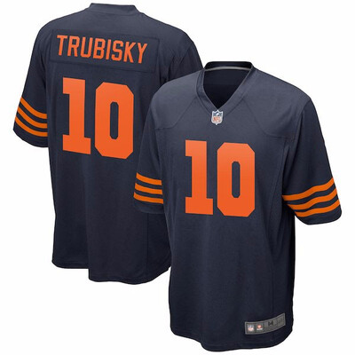 

Mens Chicago Bears Mitchell Trubisky Nike Navy Game Jersey